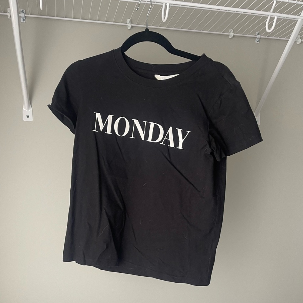 Black 'Monday' Graphic Tee
